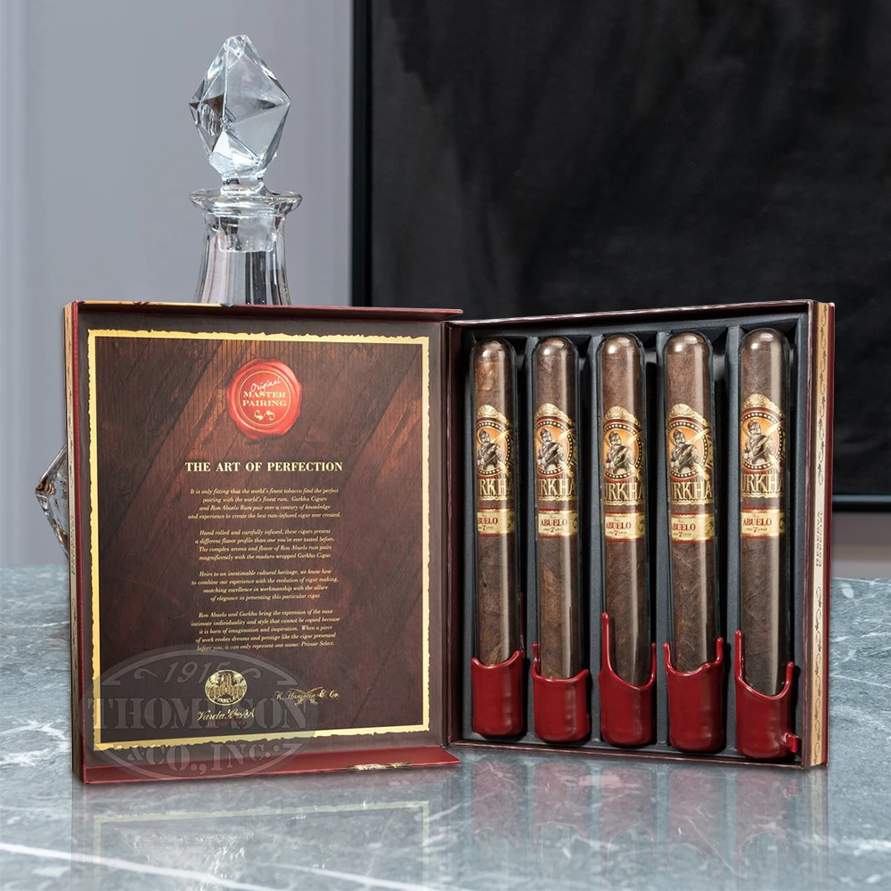 10 Cigars Sample Case Custom Tobacco Packaging Rigid Paper Wrapping