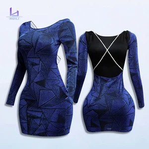 Huili Manufacturer Oem High Quality Elegant Backless Bodycon Mini Women Clothes Dresses Custom Designer Dresses
