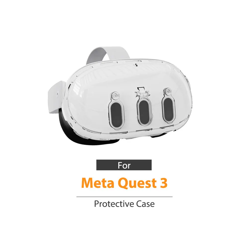 Soft Silicone Tpu Case Back Cover Transparent Clear Precision Hole For Meta Quest 3 Headset Headband