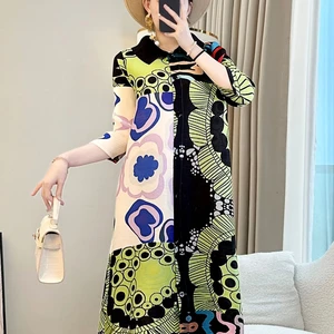 2026 Summer New Fashion Women's Casual Dress Large Size Short Sleeves Slim Foreign Natural Front Logo-Mother Generation Hair