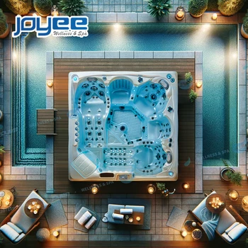 JOYEE Factory Wholesale Price 5 Persons Garden Leisure Hottub Ari Bubble Hydro Outdoor whirlpool Balboa Spa Pools