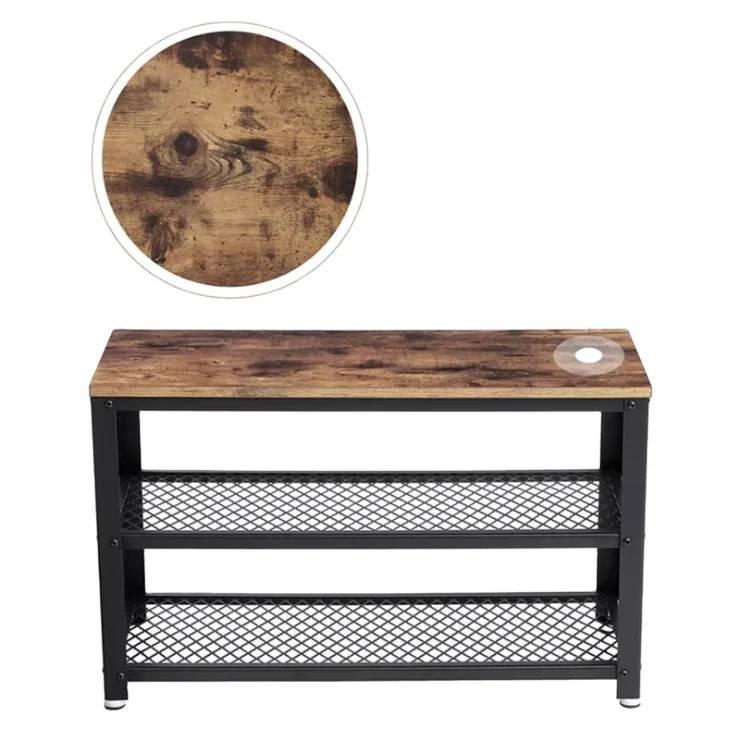 Simple Multilayer Metal Shoe Cabinet Economical Indoor Storage Door for Small Space Dustproof Entrance Stool Small Shoe Rack