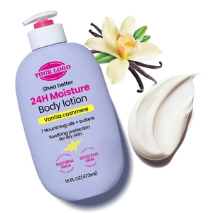 Luxurious Vegan Vanilla Shea Butter Body Lotion with Organic Oils 24-Hour Softness for Stretch Marks & Nighttime Renewal