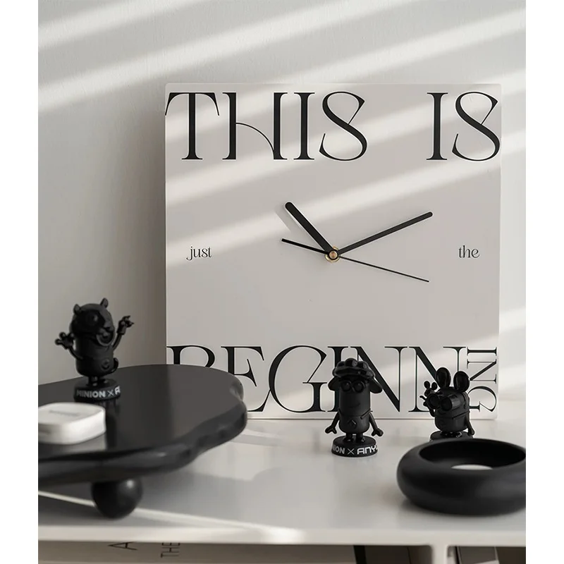 Factory Newest Custom Unique Smart Cardboard Decoration Desk Table Clock Battery Operated Household Table Clock