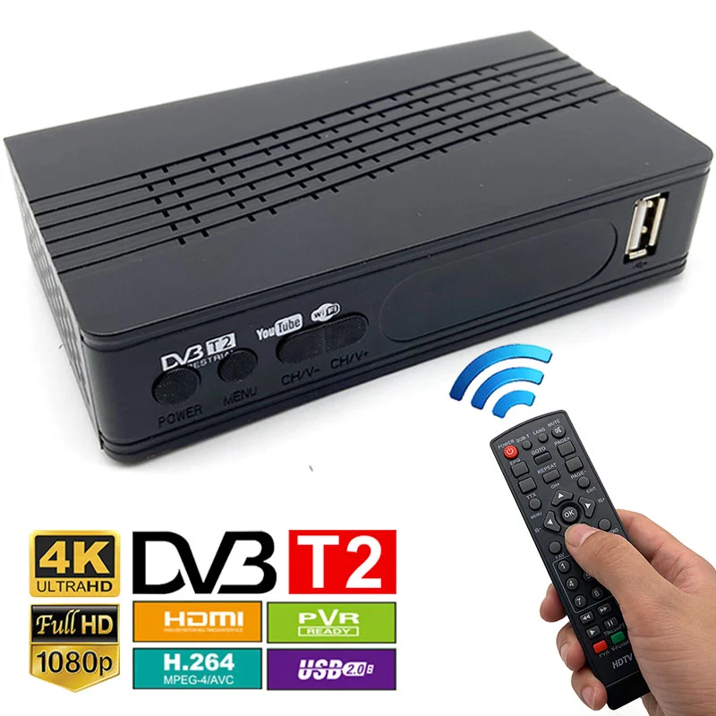 Mpeg2 Set-top Box Icone Iron Pro Set-top Box Hevc H.265 Dvb-t2 FTA Airtel Set-top Box China OEM ODM Factory
