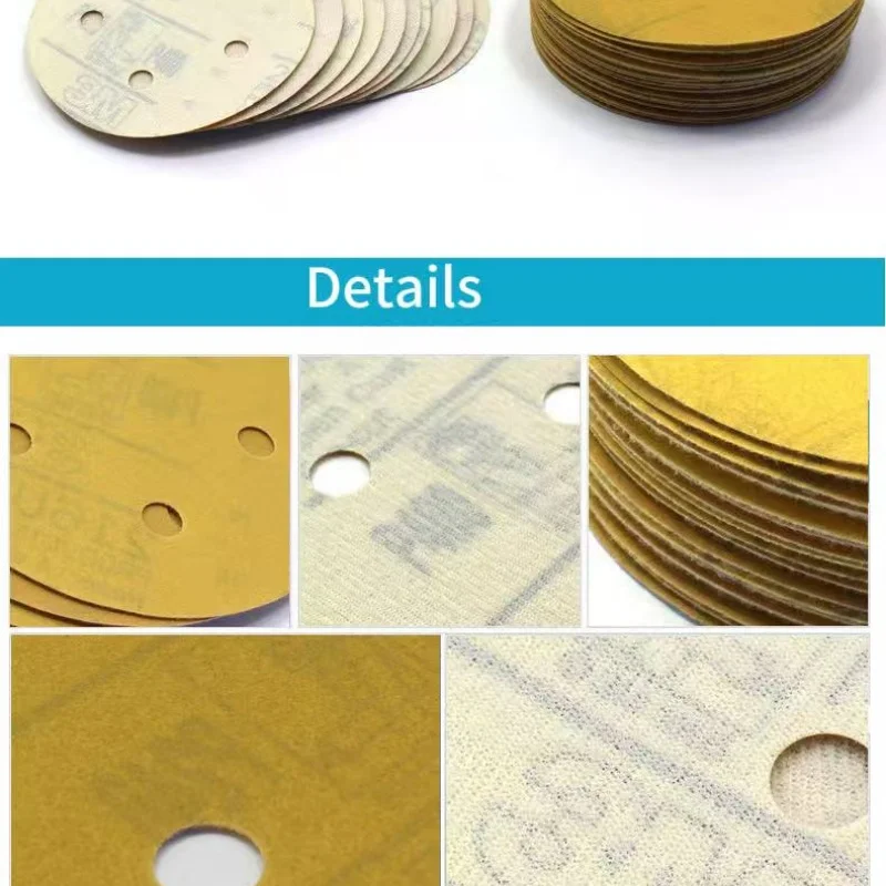 3M Hookit Gold Abrasive Sanding Discs 236U – 150mm (6 Inch) 100 Pack Box, Premium Sandpaper