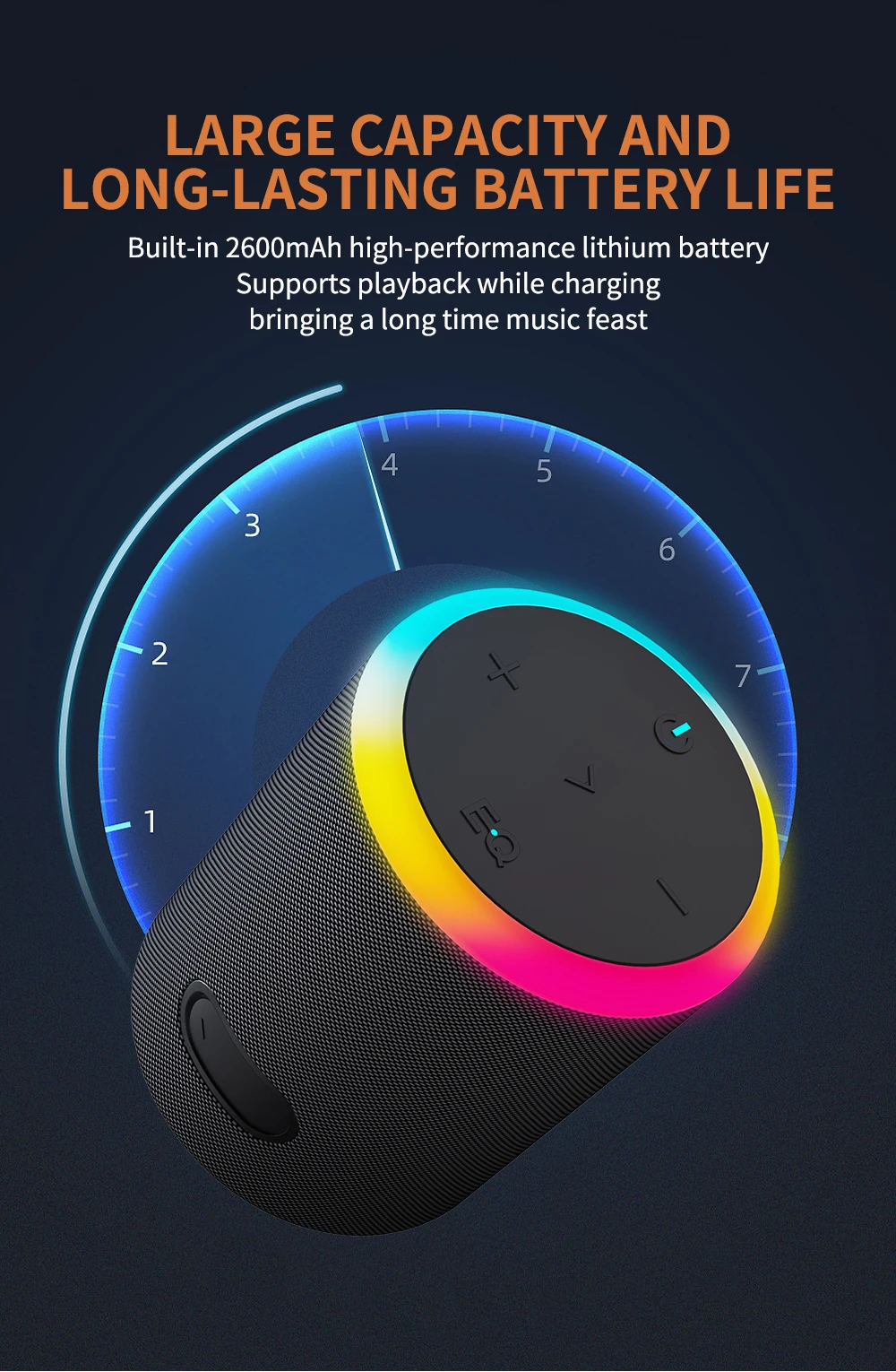 Cyboris M2 IPX7 Waterproof Wireless Speaker Support TWS RGB Light TF ...