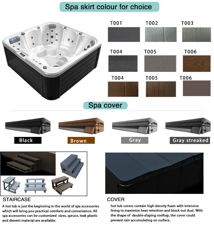5-Person Acrylic Hot Tub with 77 Total Jets and 3KW Heater for Ultimate Relaxation