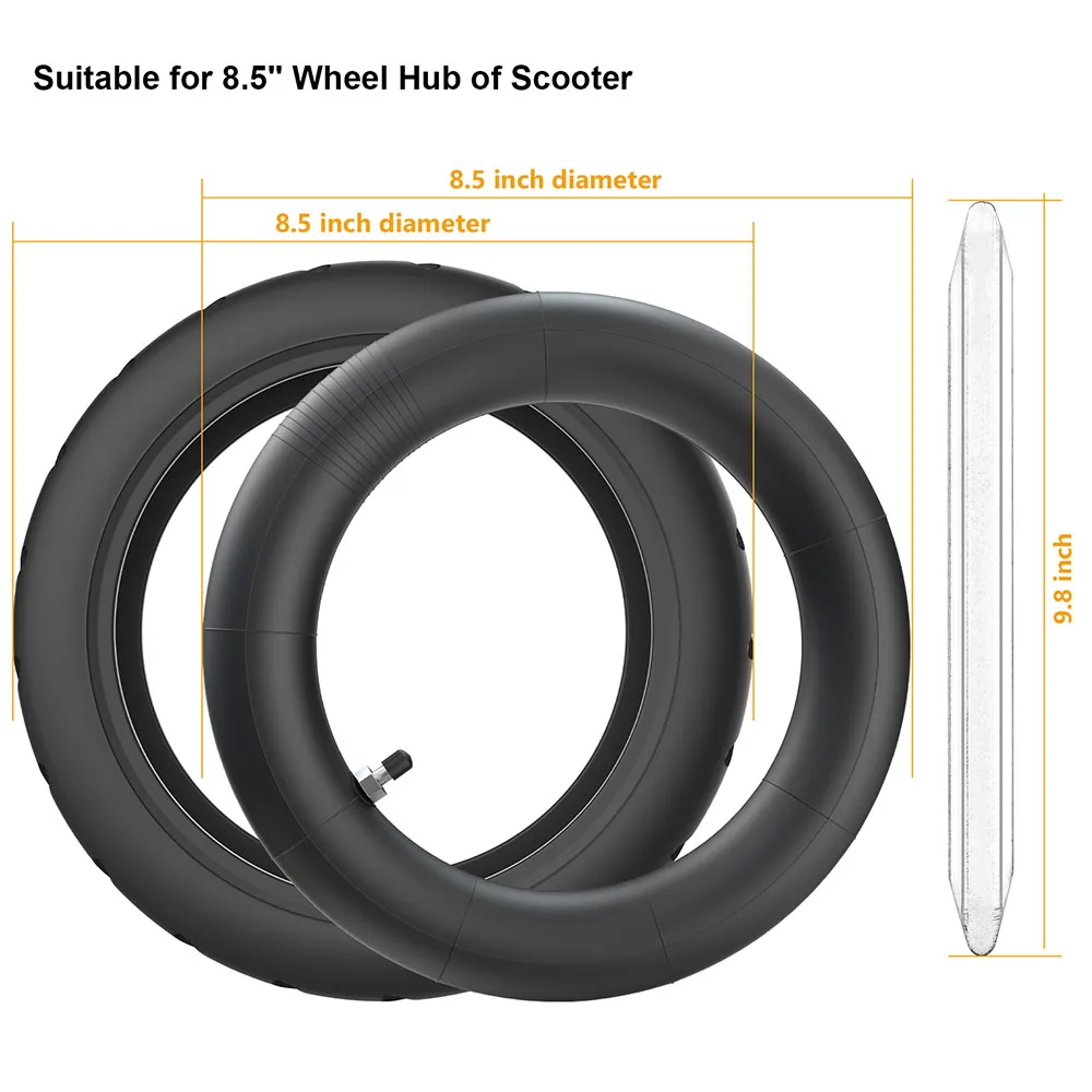 Scooter Wheels 8.5*2 Inflatable Inner Tube + Outer Tube 8.5 Inch Tyre Inner and Outer Tube 8 1/2x2 Tyre Inflatable Tyre Suitable
