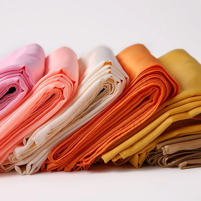 2021 Cheap Head Scarves Custom Scarf Silk   Breathable Muslim Hijab 2021 Solid Colored Somali Kenya Soft Material Big Scarves