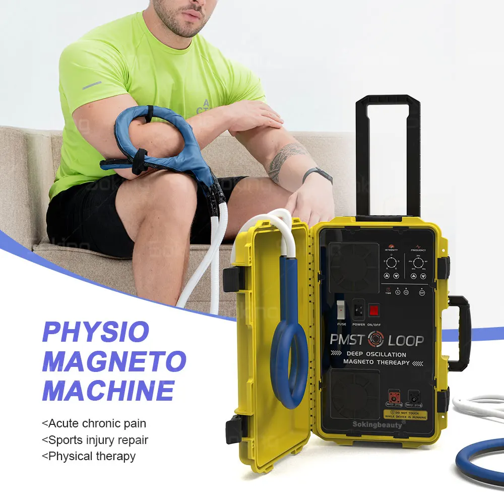 Pulsed Electromagnetic Fields Therapy Device PEMF Physiotherapy Machines PMST LOOP Include Butterfly Loop 6000GS