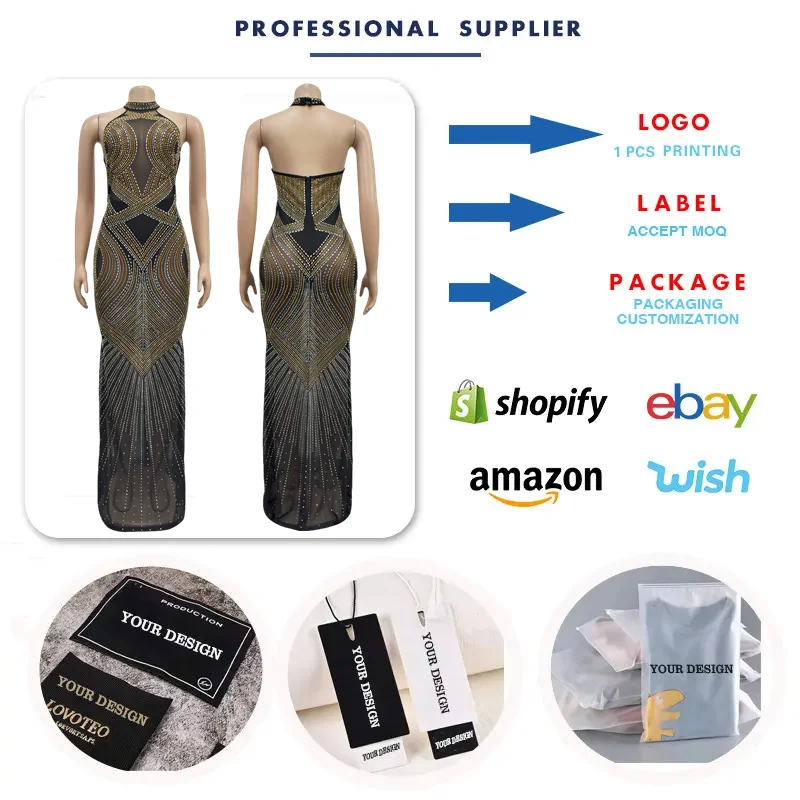 slim fit dress slacks Elegant Black and Gold One-Shoulder Long Formal Dress with Leg Slit Black / 1XL