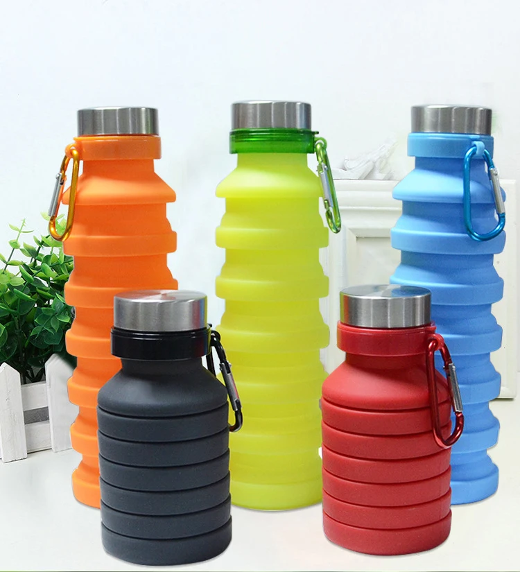 Factory Travel Portable Hiking Accordion Bottle Rainbow Collapsible ...