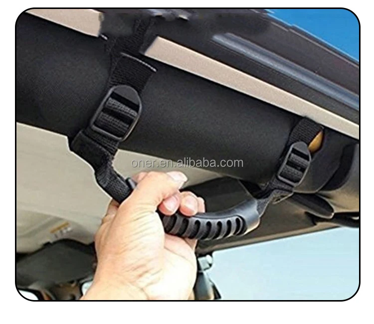 Custom Polyester Car Interior Roof Handle With Hook Loop Tapes Car