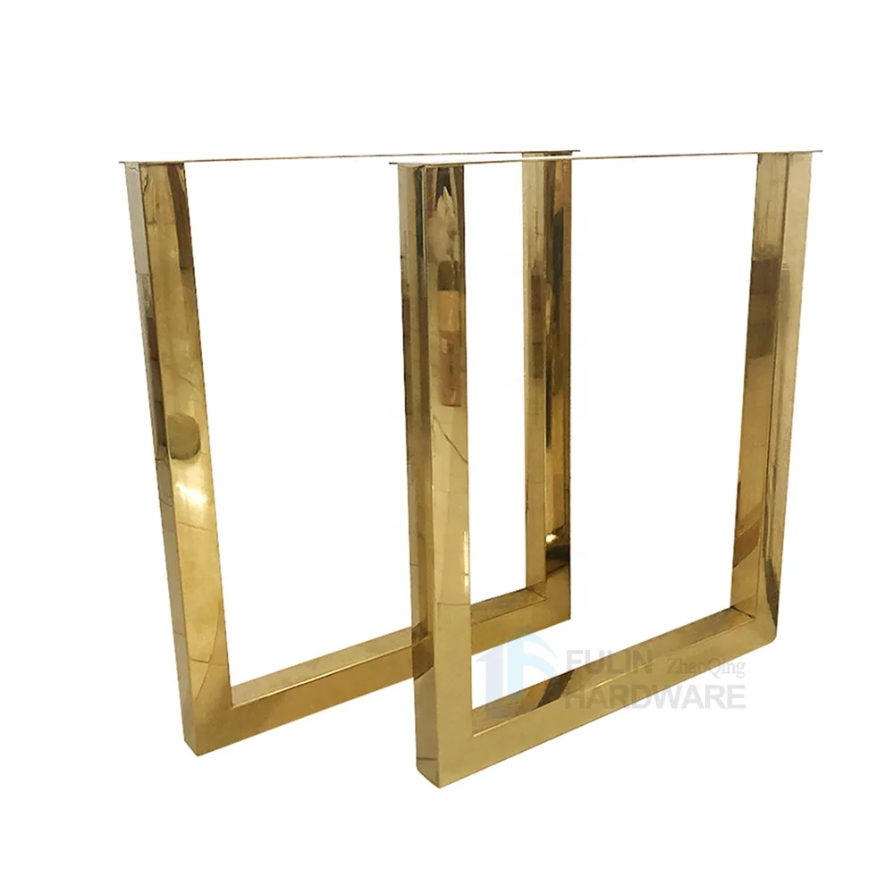 Hot Sale Factory Price Stainless Steel Shinny Gold Furniture Gold Table  Legs Brass Golden Dining Coffee Table Base
