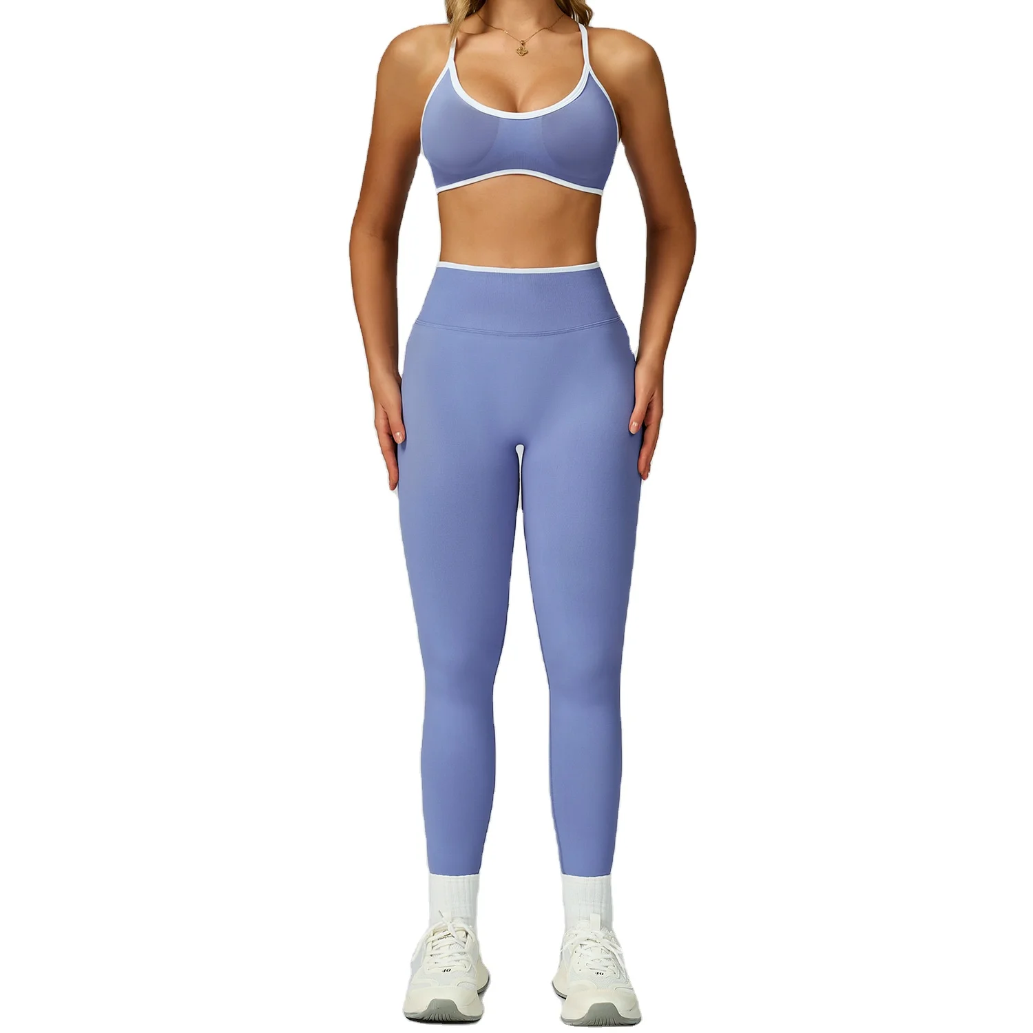 Seamless Breathable for Yoga Suit Hollow Back High Waist Fitness Clothing Outdoor Runnin
