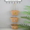 Cesta colgante con diseño de cruz, 23 cm de diámetro, 14 cm de altura, 73 cm de largo.