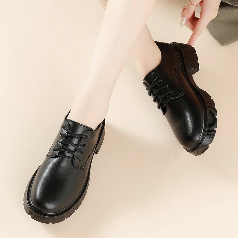 Women's Black Dress Shoes Size 35-40 Low Heel Oxford Loafers Versatile Espadrilles for Summer Winter and Autumn Office Wear Women's Black Dress Shoes Size 35-40 Low Heel Oxford Loafers Versatile Espadrilles for Summer Winter and Autumn Office Wear