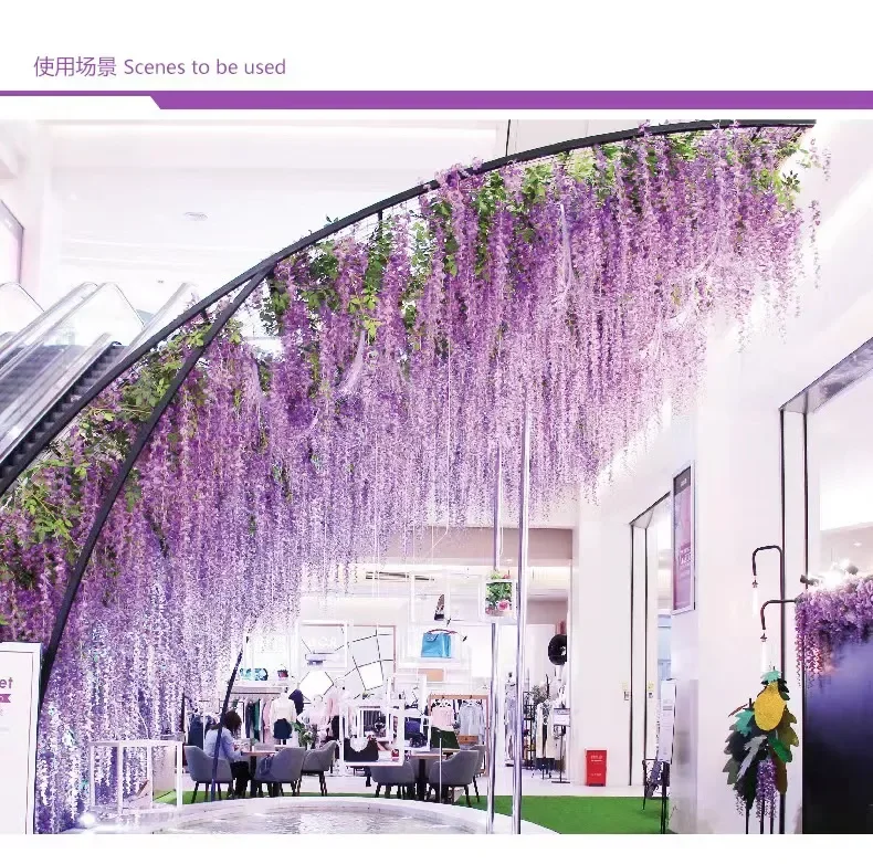 Real Touch High Quality Wedding Decoration Artificial Wisteria Flowers