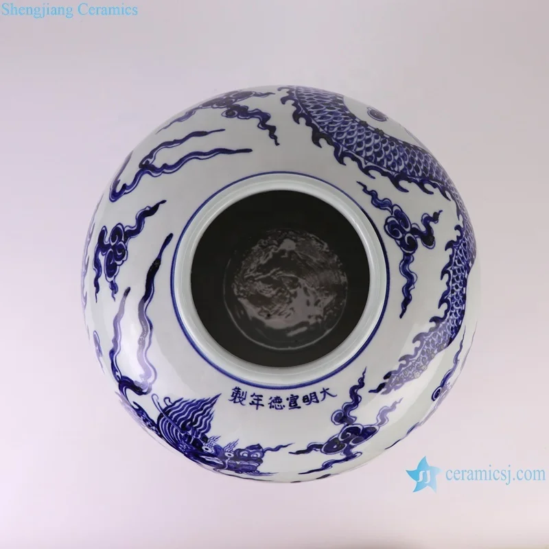 RXBA09青花仿古手绘龙纹瓷器陶瓷家居装饰储物花瓶和壶| Alibaba.com
