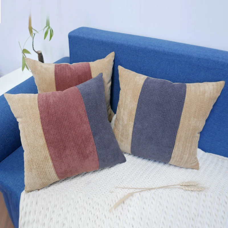 Patchwork Corduroy Pillowcase