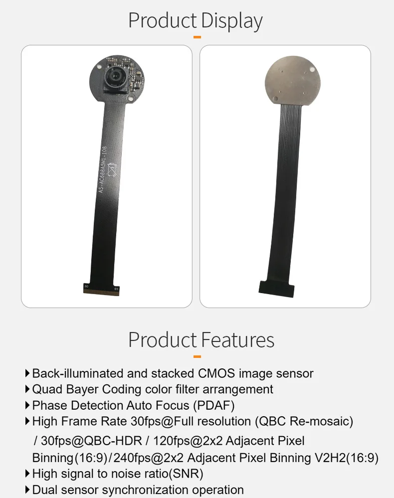 DGZX Ultra HD 48mp HDR Cmos Sensor IMX586 IMX585 High-speed 240fps 8K Cycling Helmet Sports Dv Mipi Camera Module插图1