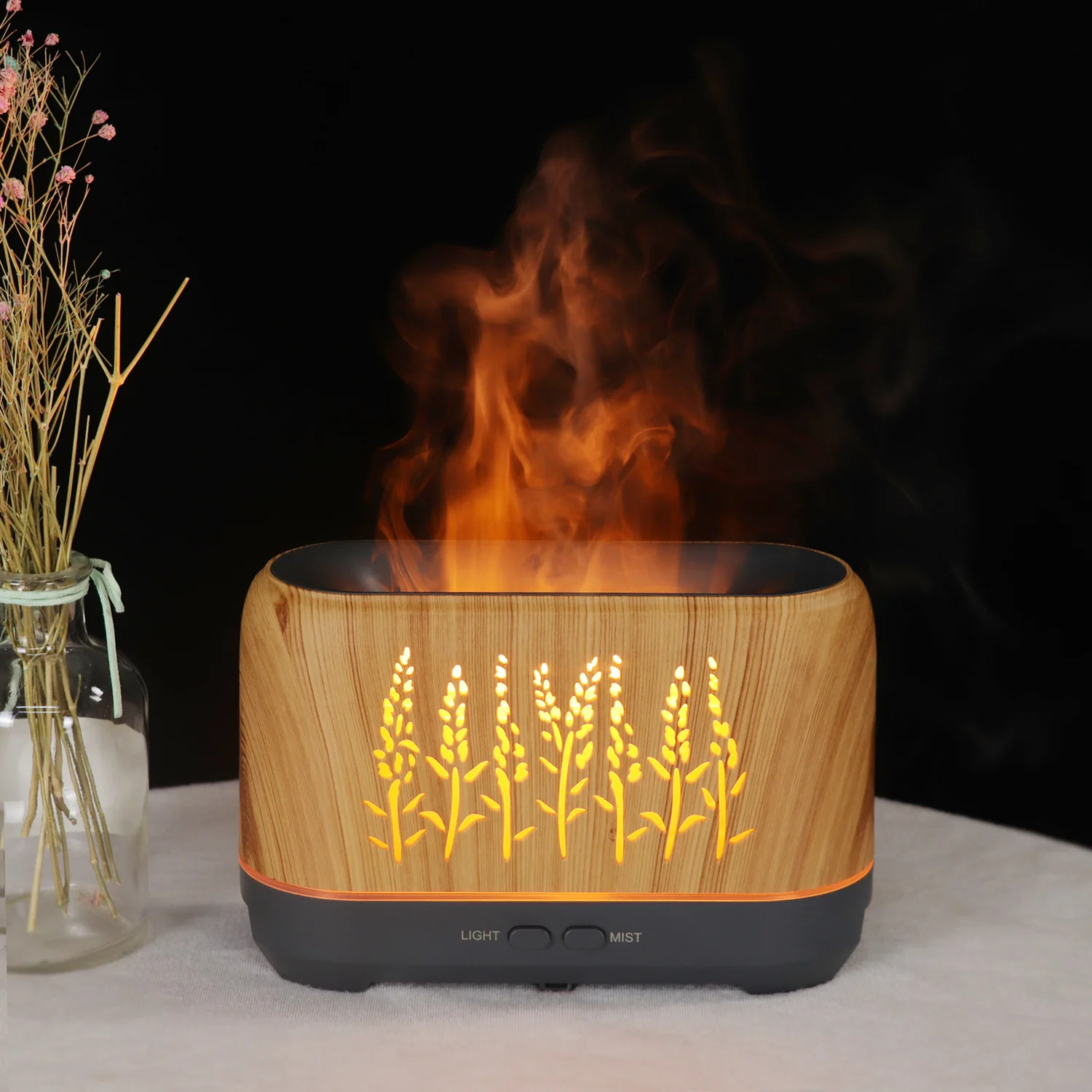 Hot Sales Fire Design Yellow Rgb Color Flame Aroma Diffuser 24v ...