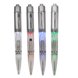 High Quality LED Flashlight Ballpoint Pen 1.0mm Writing Width Novelty Metal Light up Pen for Promotional Gifts