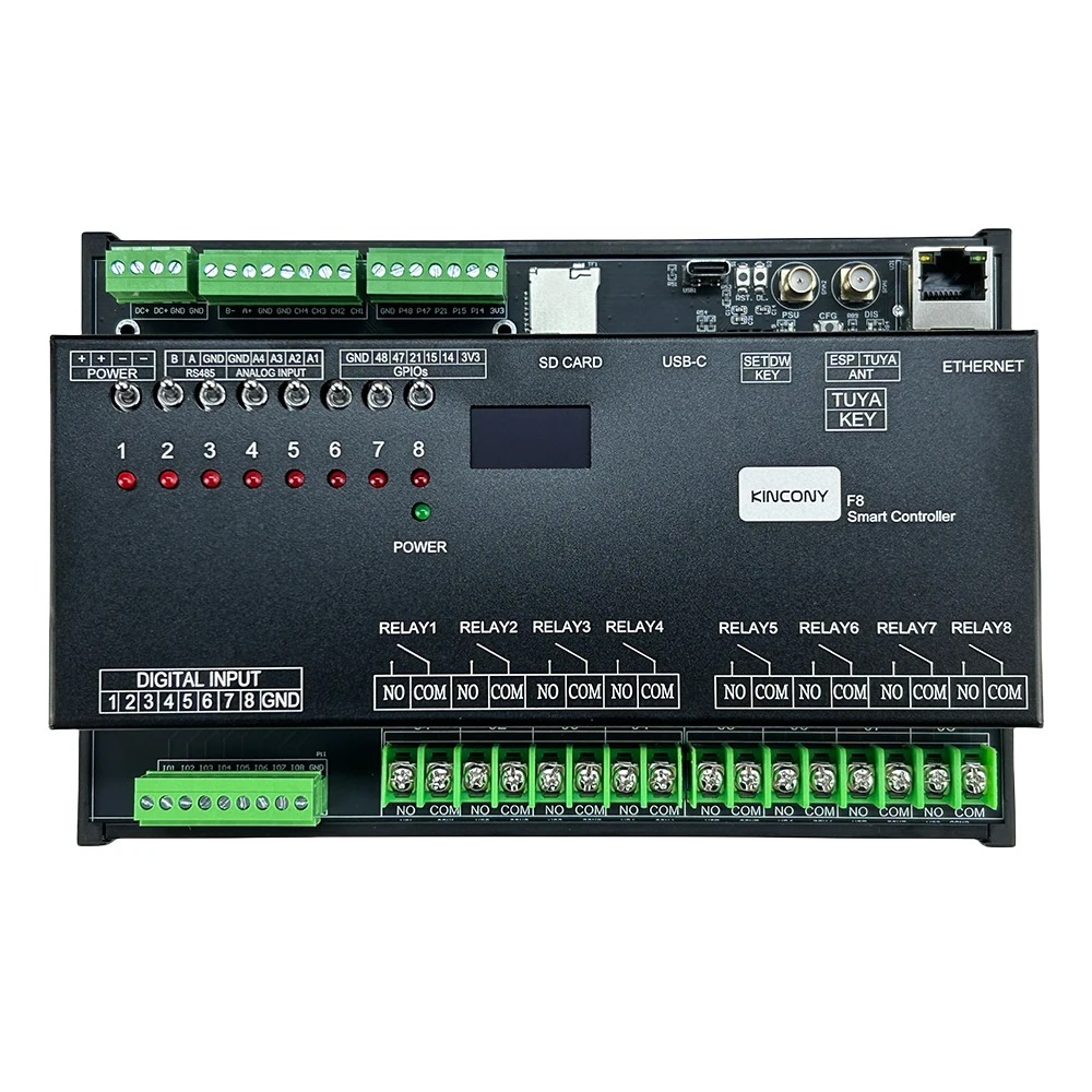 source code opening service – smart home automation... Kincony F8 ESP32 Smart Controller - Esphome for Home Assistant
