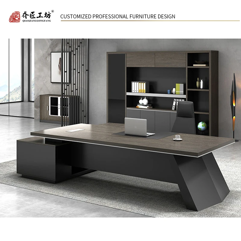 Simple Design Table Solid Wood Office Desk for Boss Commercial Executive Office Table