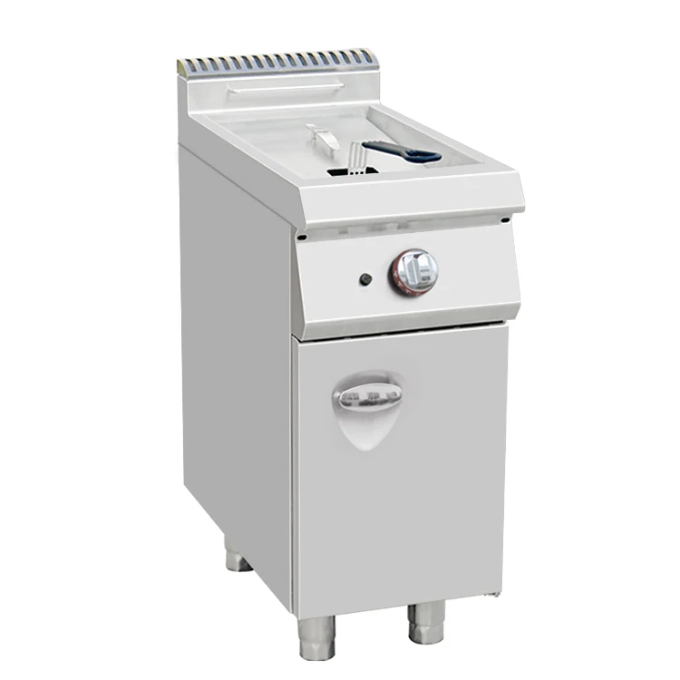 Commercial Chips Frying Machine Deep Fryer Industry Gas Fryer with Cabinet Stainless Steel Tanks Gas Fryer