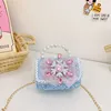 Diamante fiocco di neve blu glitterato