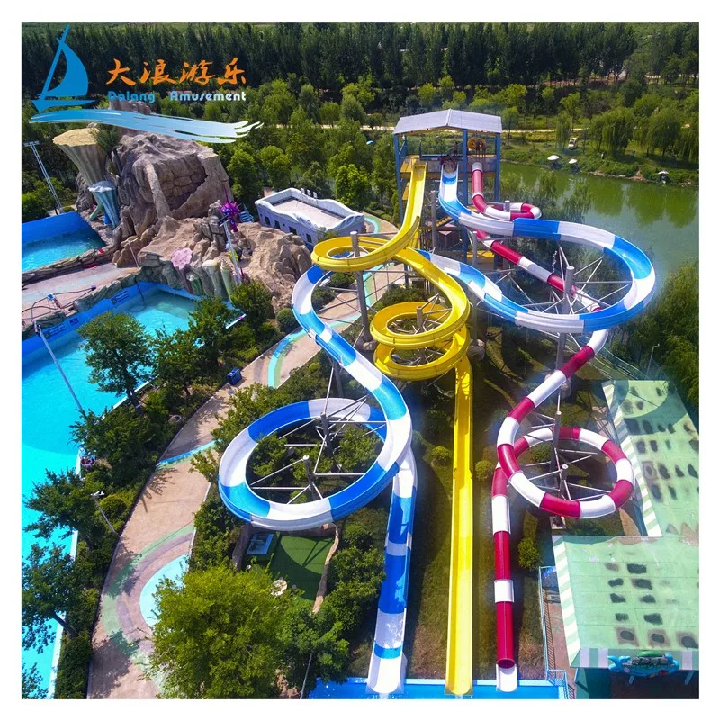 Private Waterslide for Swimming Pool and Aquatic Theme Park Equipment Pool Waterslide Private Waterslide  Water Tube Slides