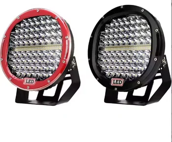 Wholesale 9 Inch Red Black Border Round Led Driving Light DRL Angel Eye 12V 9 Inch Led Work Light for Car Truck Off-road 4x4
