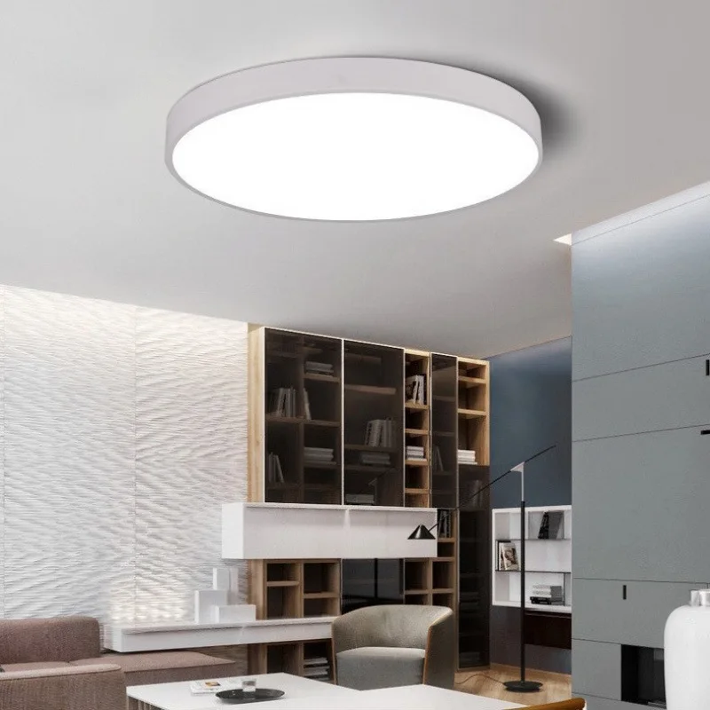 Lampada a Soffitto LED Rettagolare Extra Slim per Soggiorno Camera Balcone Lampada Atmosferica Semplice Moderna con Acrilico e Alluminio