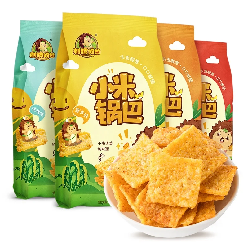 High quality raw material millet barley yam thin sheet high standard food snackers snacks chips halal snacks Healthy snack