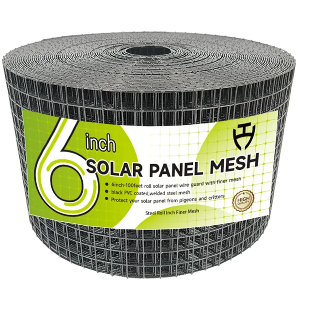 Bird Screen for Solar Panels - High - Quality 6 Inch X 100 ft 1.0mm Solar Panel Debris Accumulation Interception PVC Coated Mesh