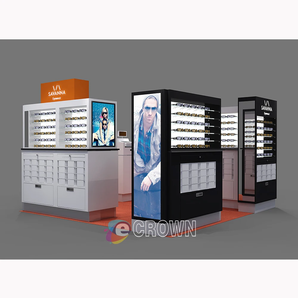 Modern Kiosk Design Glasses Kiosk Design Sunglass Wood Diksplay