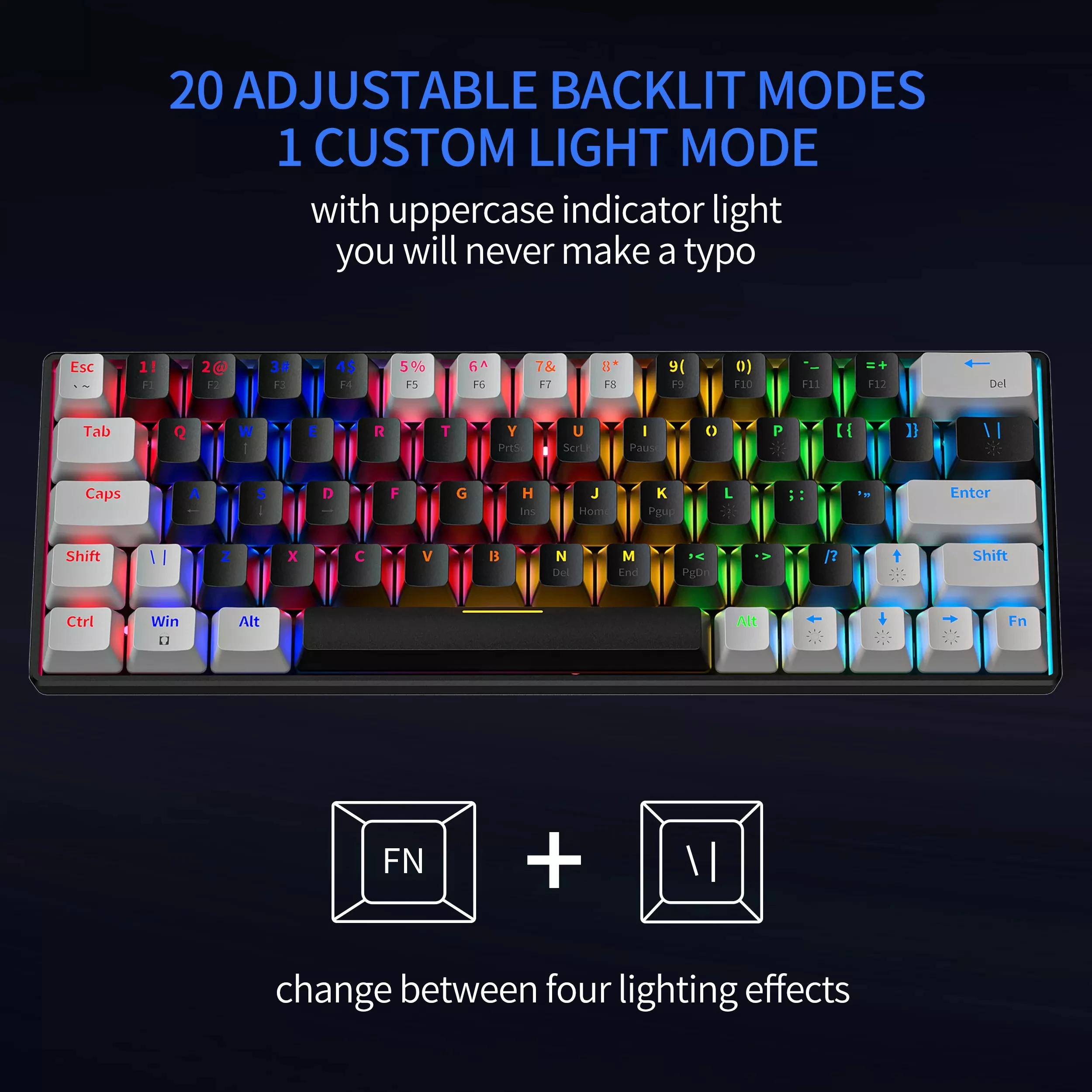 Mechanical Keyboard Rgb Led Backlit Mechinal Hot Swappable Mechanical
