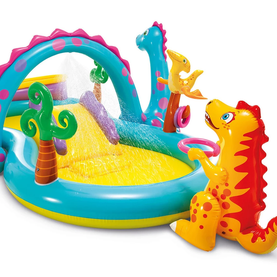 Inflatable Kiddie Pool with Splash Swimming Pools Above Ground Paddling Tub for Kids Garden Summer Water Party Playground