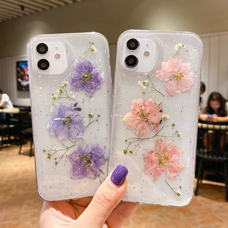 Real Dried Flowers iPhone Case