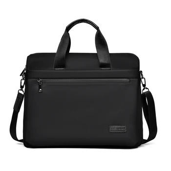 Large-Capacity Stylish Waterproof Men's Crossbody Briefcase Computer Bag with Custom Logo Printing Function