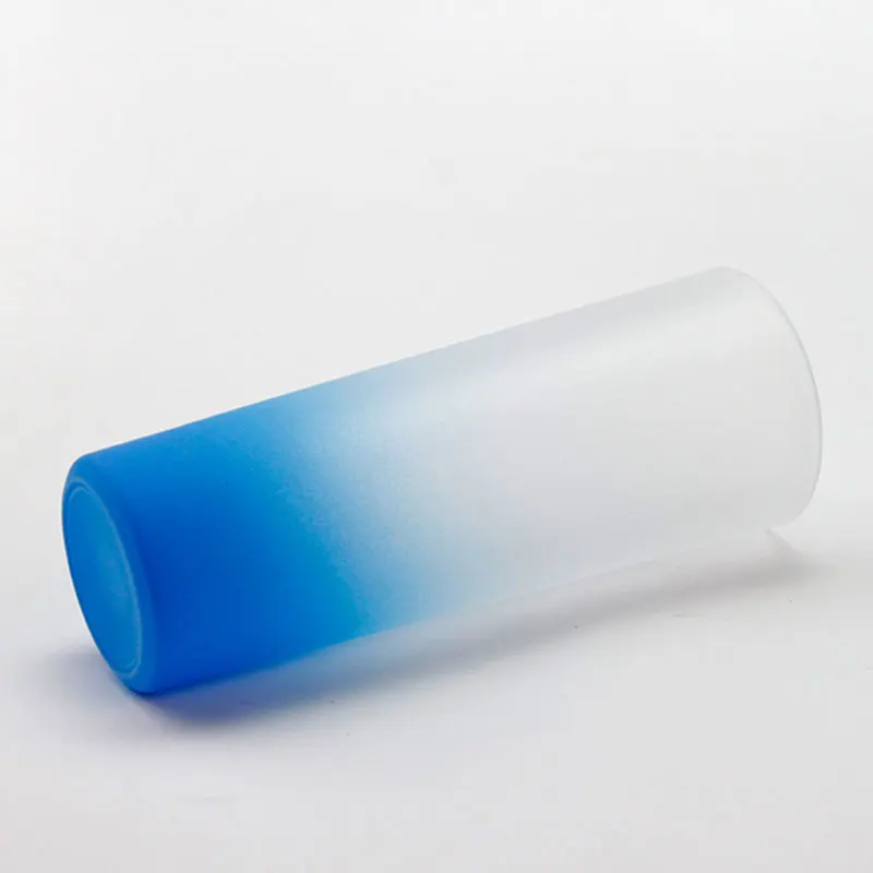 Wholesale 3oz Gradient Colorful Bottom Sublimation Frosted Shot Glass
