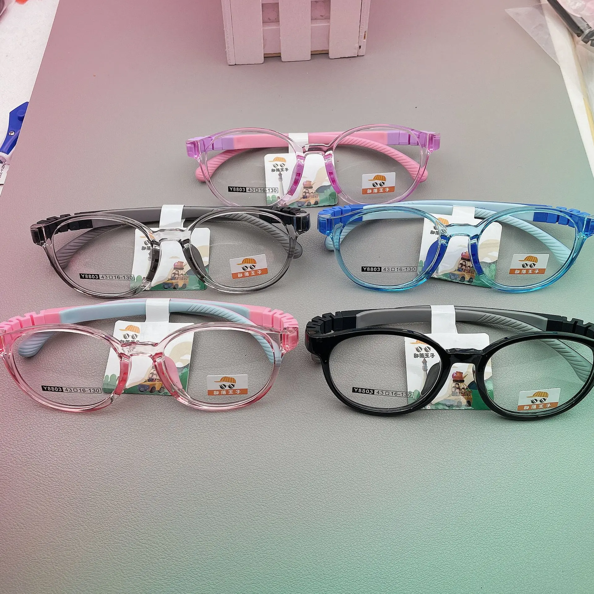 Flexible Tr90 Prescription Eyeglasses For Kids Customizable Frames