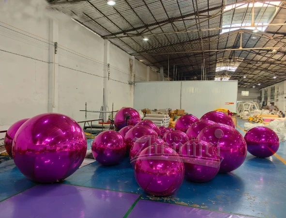 Large Shiny Black PVC Inflatable Mirror Ball Giant Balloon for Event ...