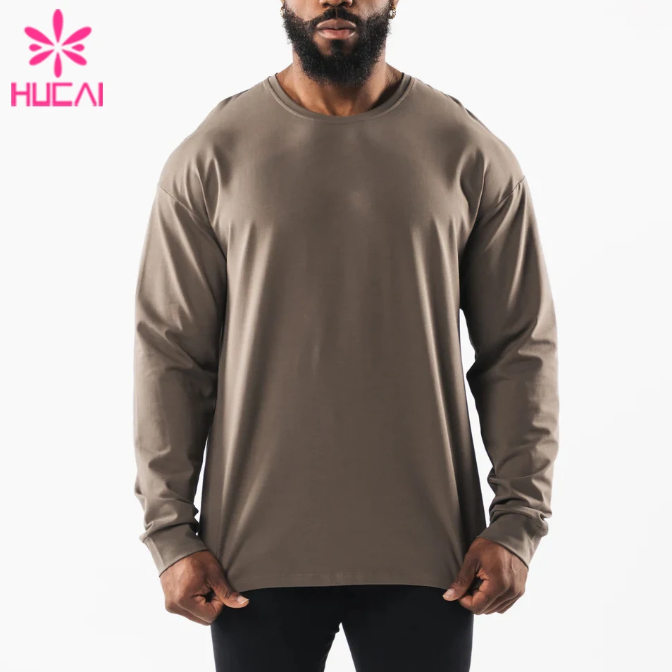 personalizzato all'ingrosso allenamento atletico palestra abbigliamento compressione morbida elasticizzata maglietta a maniche lunghe per uomo721_voghion.com