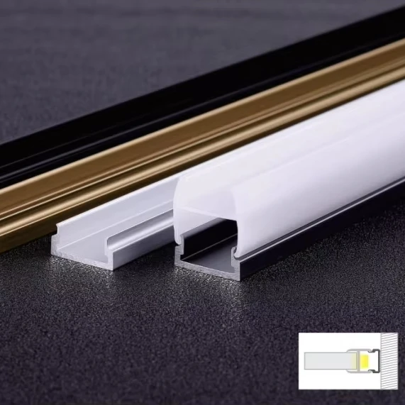 SDW-B06 Glass Layer LED Aluminum Profile for 10mm Cabinet Glass Shelf Splint Clip Lamp Backlight Showcase Bar Strip Light