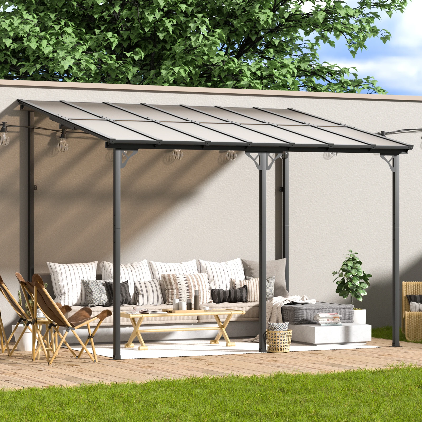 Retractable Gazebo 10x10 Motorized Pavilion Garden Outdoor Aluminium ...