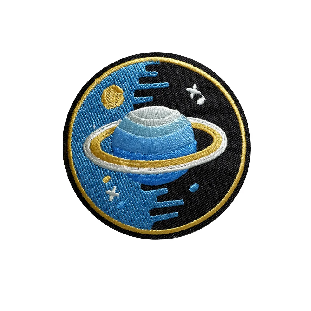 Custom Logo Embroidered Patches Cartoon Iron-On Embroidery Patches with Beads Decoration for Clothing Main Material Fabric