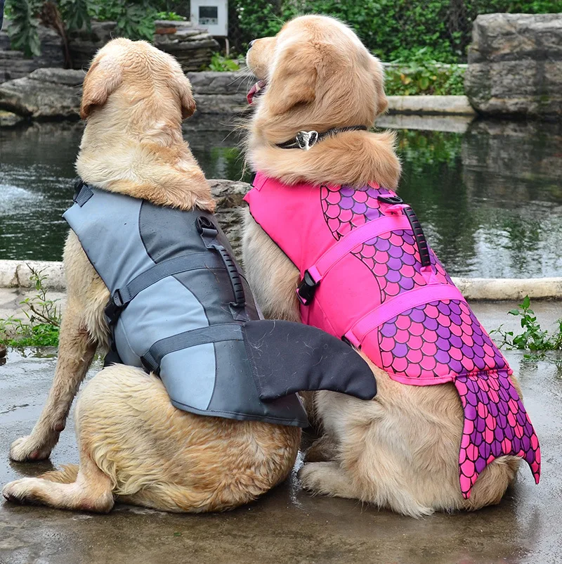 Pet Supplies Dog Swimsuit Mermaid Princess Life Jacket Labrador Clothes